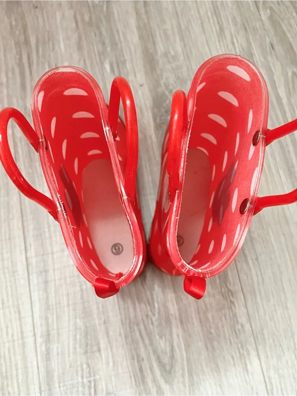 Minnie Mouse Red Polka Dot Kids Rain Boots